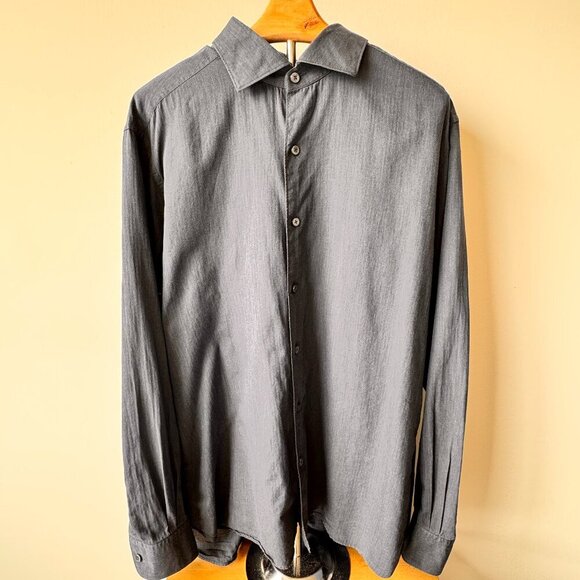 Ermenegildo Zegna Other - Ermenegildo Zegna Cotton Long Sleeve Button Down Shirt Grey
